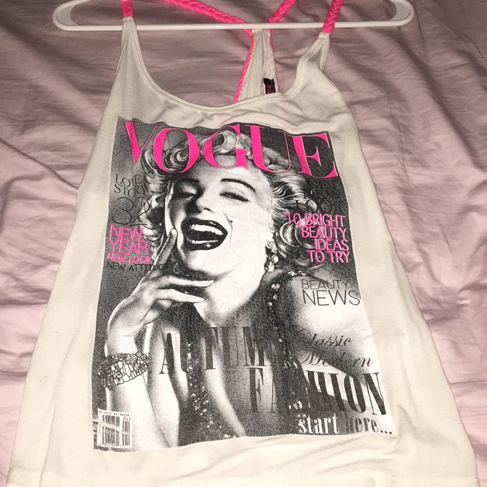 Cream razor back tank top